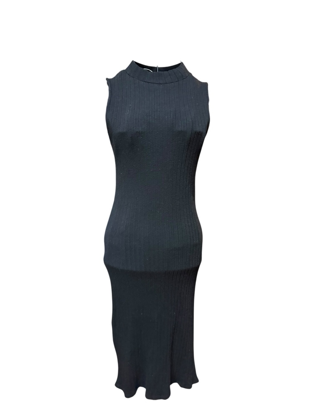 cloth & stone Anthropologie Black Ribbed Mock-Neck Midi Tank Dress XS